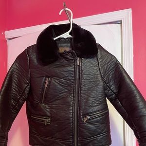 Zara kids leather jacket size 8